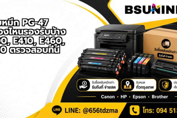 ตลับหมึก PG-47 เครื่องไหนรองรับบ้าง E400, E410, E460, E480 ตรวจสอบที่นี่