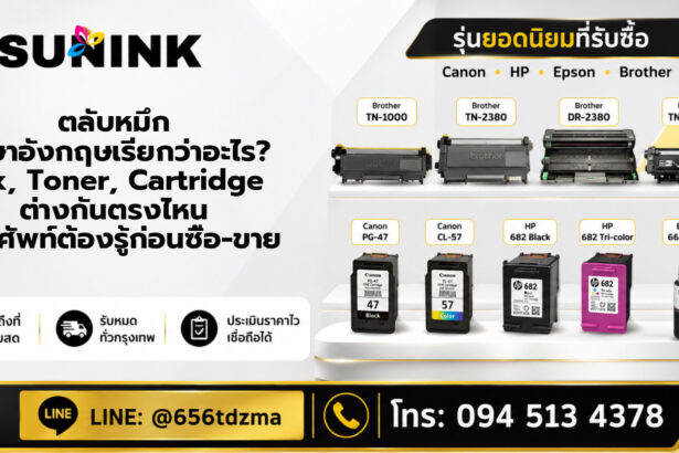ตลับหมึก ภาษาอังกฤษ